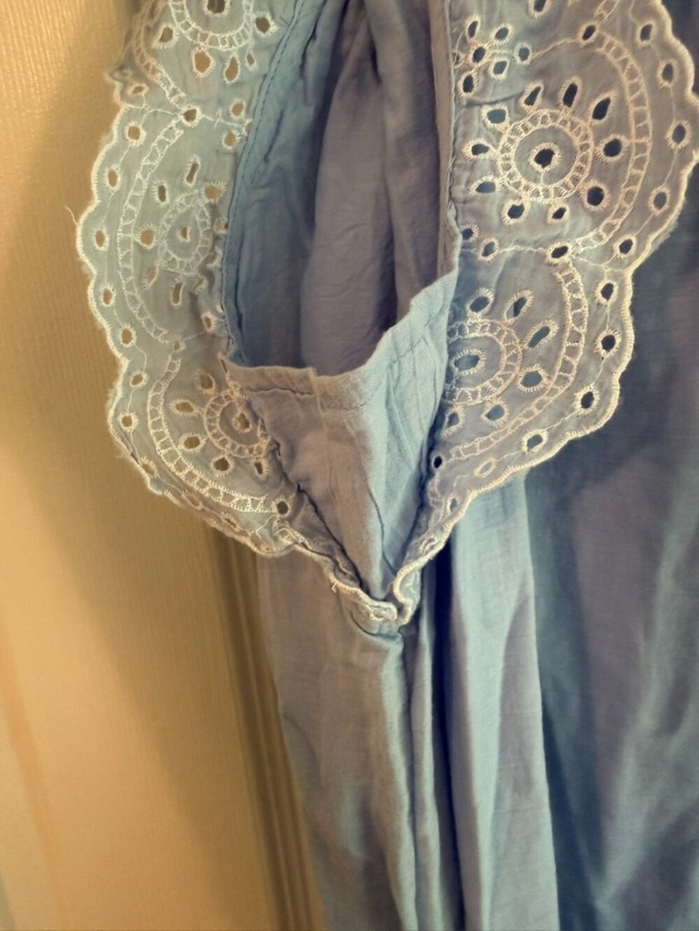 NWT - Crown & Ivy Light Blue Eyelet Dress XL - Picture 3 of 5